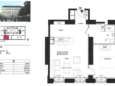 HYPER CENTRE A LOUER - ST ETIENNE CENTRE VILLE - 54.46 m2 - 595€ charges comprises par mois