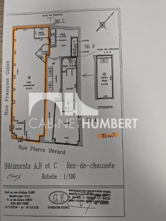LOCAL COMMERCIAL A LOUER - ST ETIENNE CENTRE VILLE - 87 m2 - 700 &euro; HC par mois